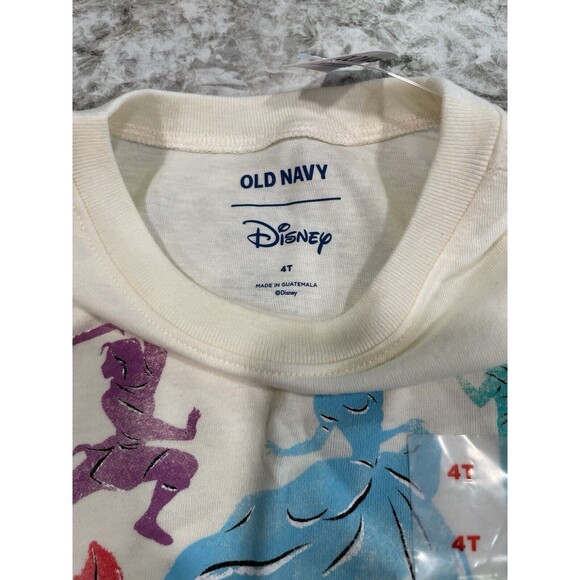 Old Navy Girls 4T Disney Princess Short Sleeve Tee T-Shirt & Shorts New NWT - Picture 4 of 5